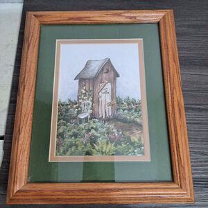 Outhouse Framed Print Bathroom Country By Tam Sunridge Ontario 12"X10"